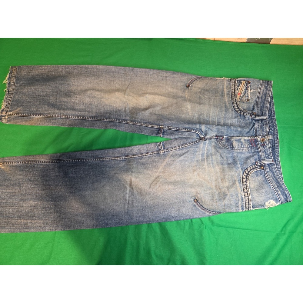 Diesel Vintage Blue Jeans Straight Leg Faded Y2K Denim Pants Mens 36 Lot #102